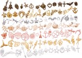 Bijoux Pendentifs - Divers, Figurines - Etoiles, Noeuds, Animaux, Coquillages - Mix - 100 pièces