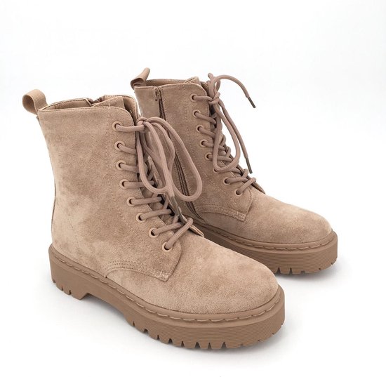 Boots Jessy - Velours Taupe - maat 37