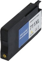 PrintAbout huismerk Inktcartridge 711 (CZ132A) Geel geschikt voor HP