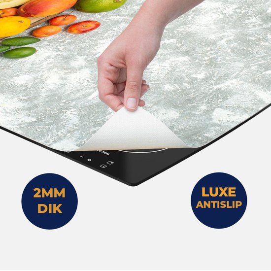 Chefcare Inductie Beschermer Fruit op een Boomstam - 90x52 cm - Afdekplaat Inductie - Kookplaat Beschermer - Inductie Mat