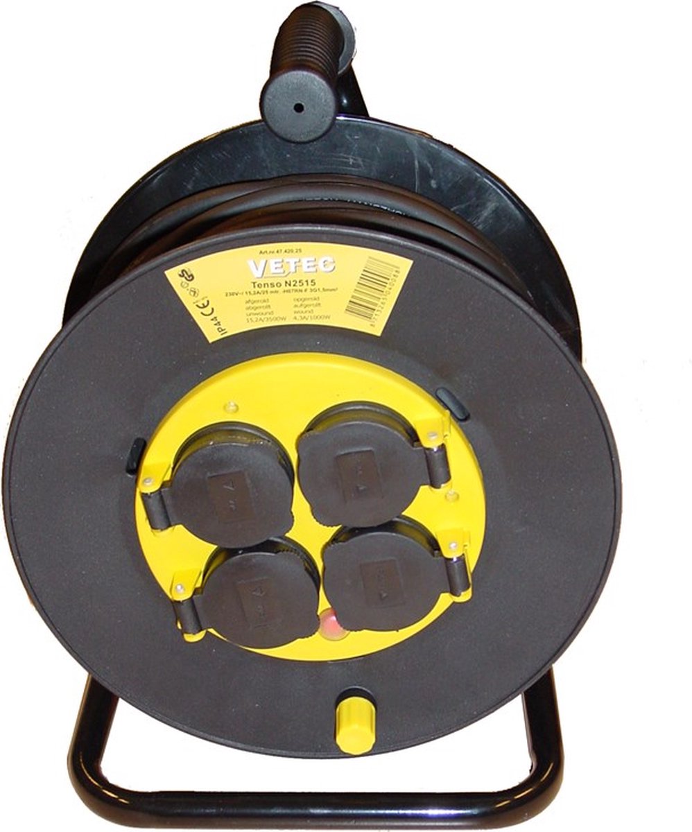 Vetec 47.420.50 Kabelhaspel Neogreen - 50m - H07RN-F - 3 x 1.5 mm²