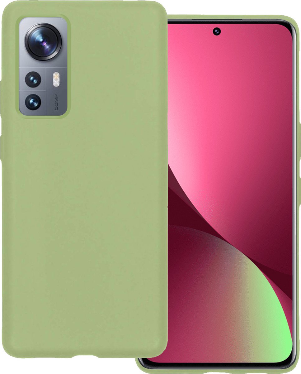 Hoesje Geschikt voor Xiaomi 12 Pro - Sterk & Shockproof - Hoes Cover - Siliconen Case - Groen