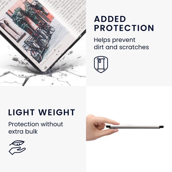 kwmobile e-reader hoesje geschikt voor Amazon Kindle Oasis 10. Generation hoes - E reader flip case met magnetische sluiting - Ereader cover - design in meerkleurig / zwart / zand van Merkloos — afbeelding 3