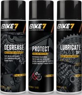 Bike7 "Voordeelpakket" Degrease 500 ml + Protect 500ml + Lubricate Dry 500ml