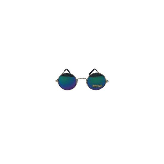 Zonnebril COACHALLA - Festival Bril - Rave - UV 400 - Zilver Blauw - Ronde zonnebril - Shades - Unisex - Volwassen