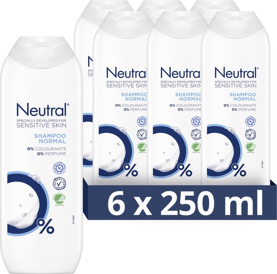 Neutral 0% Parfumvrij Shampoo - 6 x 250 ml - Voordeelverpakking