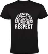 De boer verdient respect Heren T-shirt | trots op de boer | stikstof | stikstofbeleid | cadeau | kado | shirt