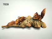 Figurine Écureuils sur feuille