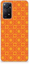 Cover Case Xiaomi Redmi Note 11 Pro 5G Smartphone hoesje Batik Orange