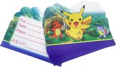 10 Pokemon uitnodigingen - Pikachu - Pokemon - Kinderfeestje - Uitnodigingen - Charmander - Squirtle