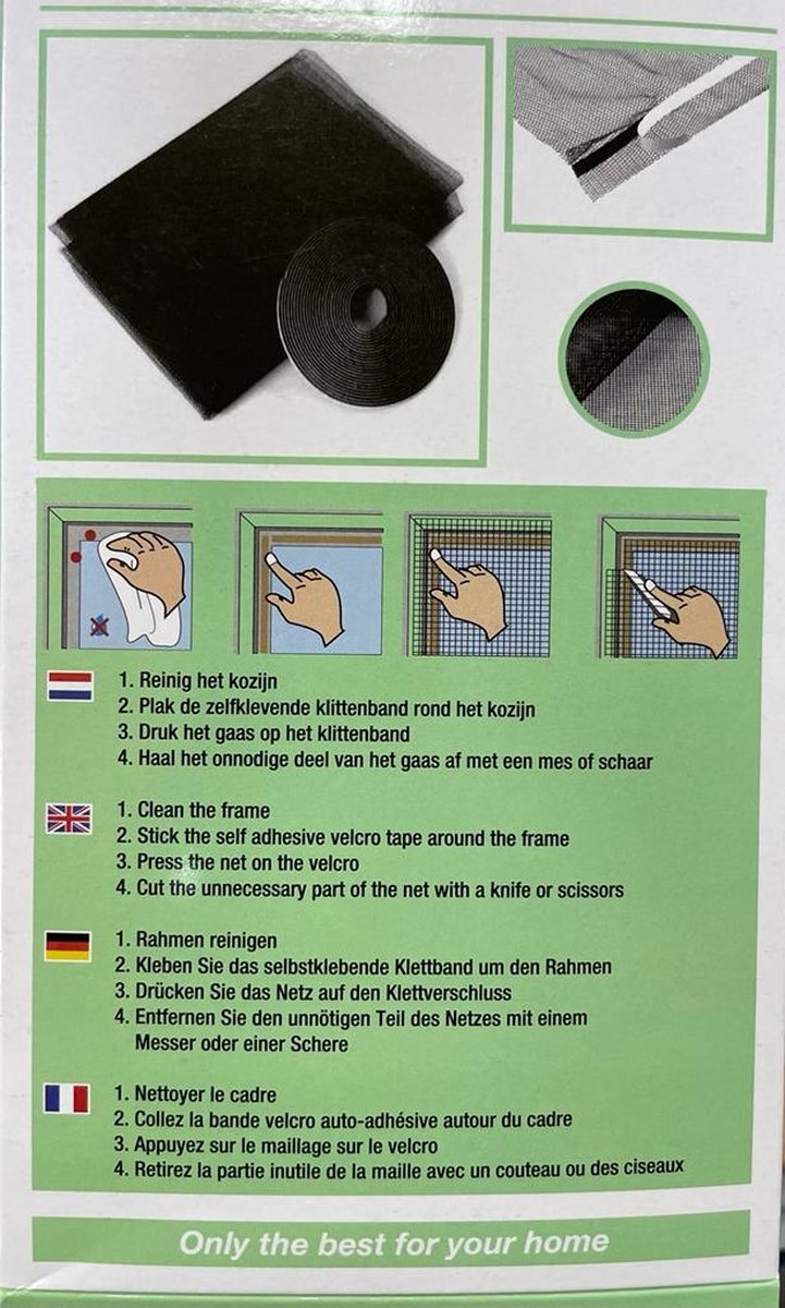 Klamboedeur Magneet 60 x 110 cm Horrengaas Voor Raam Zonder Boren Insectengaas Voor Meerdere Ramen, Zwart