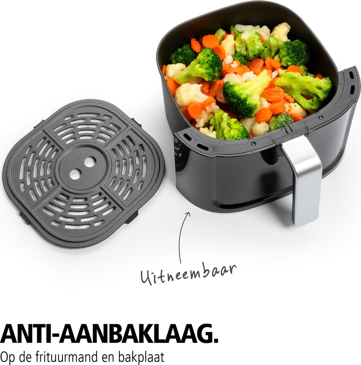 Brabantia Airfryer XXL 5,7L – 1700W, 6 Programmi, Fino A 5 Persone, Nero