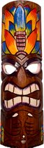 Masque Tiki Volcano - Décoration en Bois - Masque Tiki - Tiki - Décoration - Décoration Bar - Mancave - Peint à la Main - Hawaïen - Masque - 50 cm - Cave & Garden