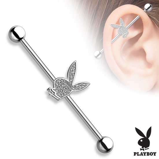 Piercing industriel Playboy © LMPiercings | bol.com