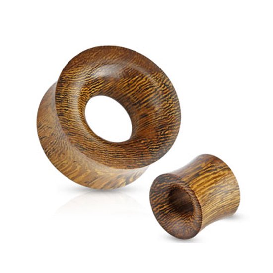 Tunnel double évasé 10 mm Bois de serpent © LMPiercings