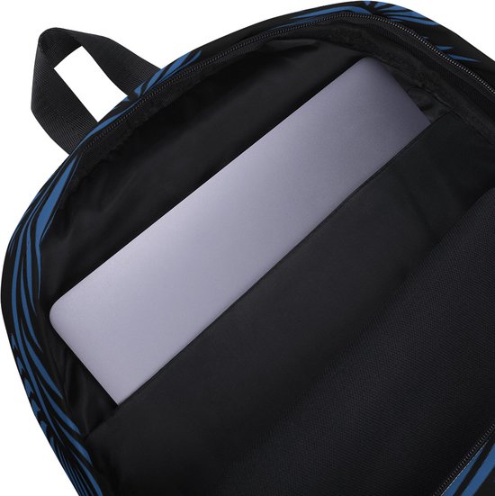 Sac à dos avec poche avant - design - Lines 4 Peace - compartiment pour ordinateur portable 15 pouces - unisexe - déperlant - poche arrière cachée - 20L - noir marron noisette