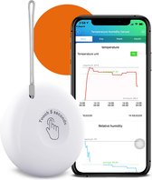 Nomestic NH110 Bluetooth Hygrometer – Hygrometer binnen – Luchtvochtigheidsmeter – Digitale Thermometer – Mobiele App