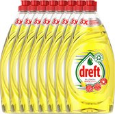 Dreft Platinum Quickwash Citroen - Liquide vaisselle liquide - Nettoyage jusqu'à 3 fois plus rapide de la graisse - Pack économique 8 x 780 ml