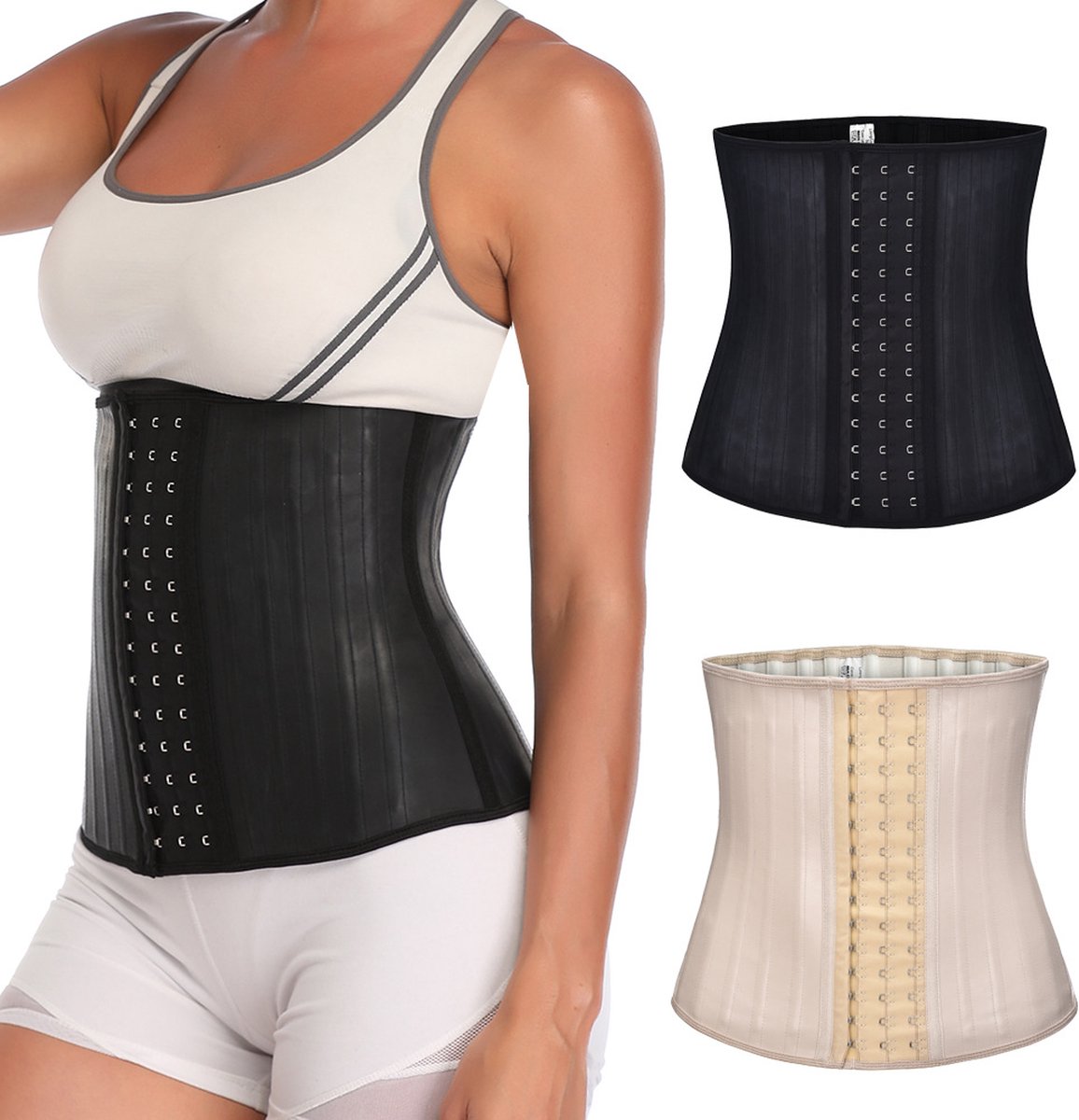 Goedkoopste Livvi Wear - Latex/Katoenen Waist Trainer - Lichtroze - Maat XL - Shaper | Shapewear | Korset | Afslanken