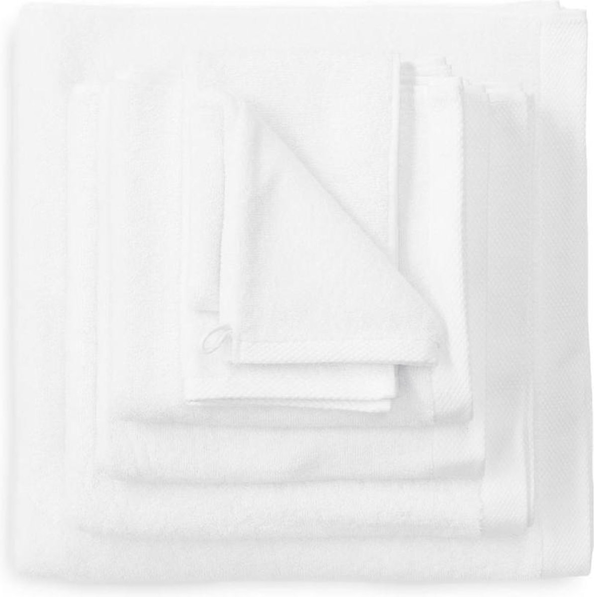 Heckett & Lane 6-pack katoen gastendoekjes wit - 30x50 - luxe uitstraling - huidvriendelijk en duurzaam