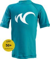 Watrflag Rashguard Valencia Kids - Petrol - UV beschermend surf shirt korte mouw 116