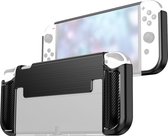 Mobigear Shockproof - Hoesje geschikt voor Nintendo Switch OLED Hoesje Flexibel TPU - Zwart