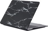 Mobigear - Laptophoes geschikt voor Apple MacBook Air 13 Inch (2018-2020) Hoes Hardshell Laptopcover MacBook Case | Mobigear Marble - Zwart - Model A1932 / A2179 / A2337