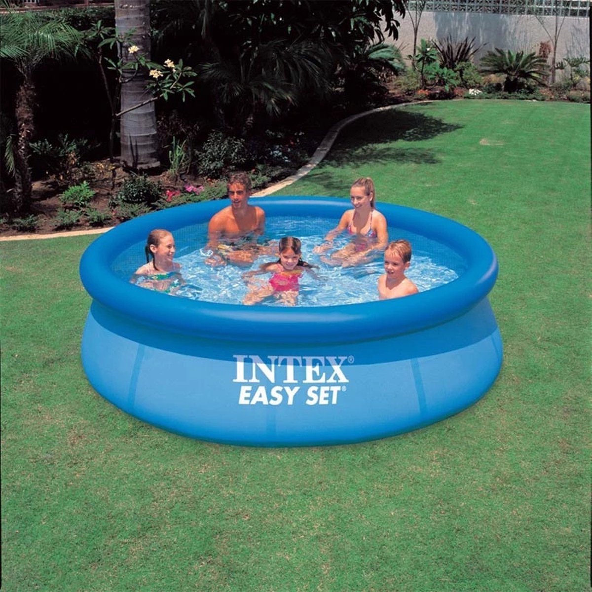 Intex opblaasbaar zwembad - 3 tot 5 personen - 3800 L - diameter 3.05 meter - hoogte 76 cm