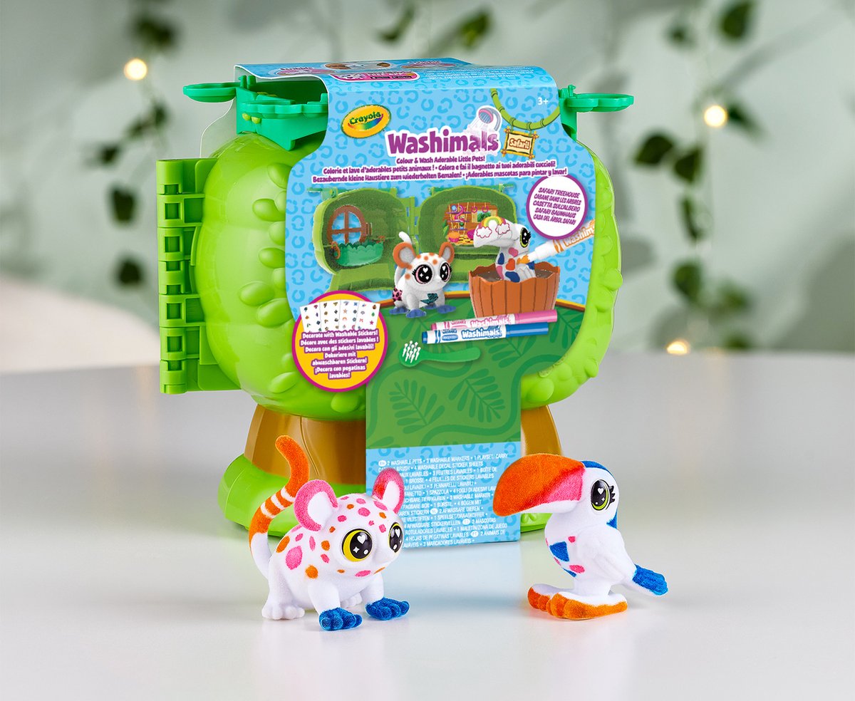Polly Pocket Washimals Safari - Kit Créatif De Coloriage, Feutres De