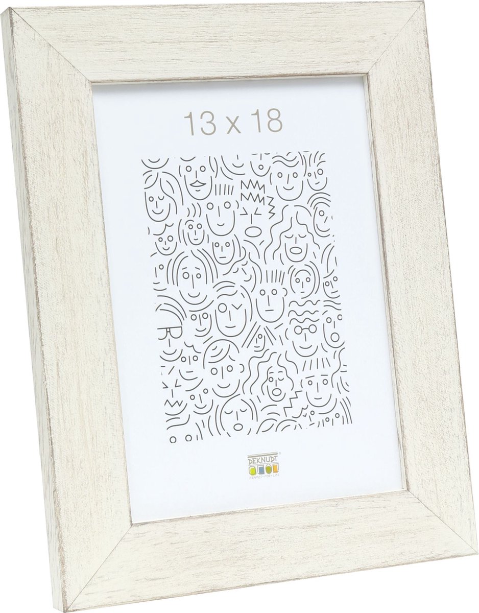 Deknudt Frames fotolijst S49BS1 - wit geschilderd - foto 13x18 cm