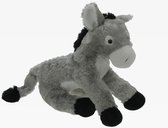 Pluche knuffel dieren Ezel grijs van 34 cm - Speelgoed boerderij knuffels - Cadeau voor jongens/meisjes