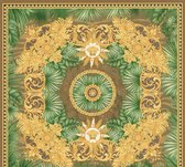 "JUNGLE" SATIJN GLANZEND MEDUSA HOOFD BEHANG | Design - goud bruin groen - A.S. Création Versace 5