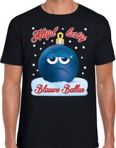 Fout Kerst shirt / t-shirt - Altijd lastig blauwe ballen - zwart voor heren - kerstkleding / kerst outfit XL