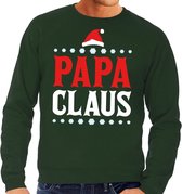 Foute kersttrui / sweater voor heren - groen - Papa Claus M