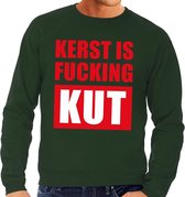 Foute kersttrui / sweater Kerst Is Fucking Kut groen voor heren - Kersttruien XXL