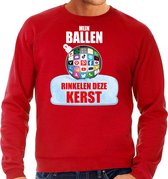 Rinkelende Kerstbal sweater / Kerst trui Mijn ballen rinkelen deze Kerst rood voor heren - Kerstkleding / Christmas outfit XXL