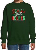 Santas little helper / Het hulpje van de Kerstman Kerstsweater - groen - kinderen - Kersttruien / Kerst outfit 122/128
