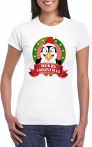 Foute Kerst shirt voor dames - pinguin - Merry Christmas S