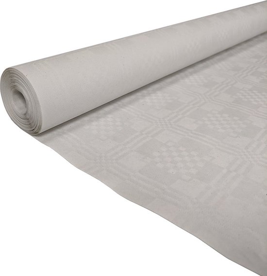 Wit papieren tafelkleed op rol - 800x118cm - Haza