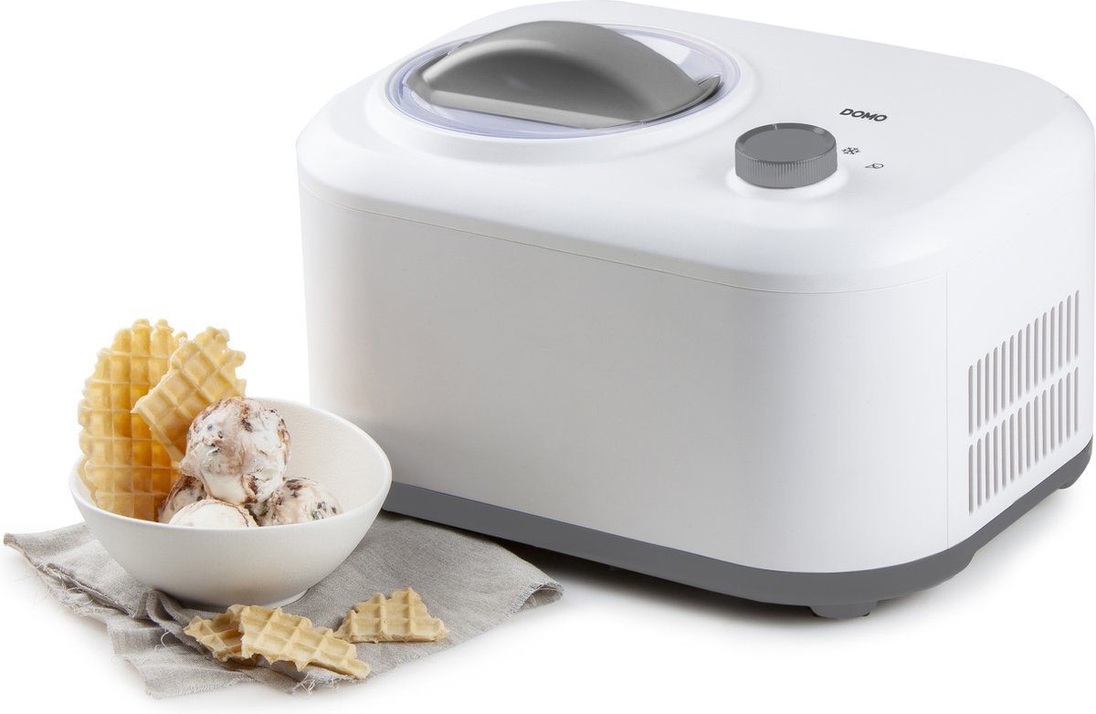 Domo DO9243I - Roomijsmachine met compressor - 1L - Wit