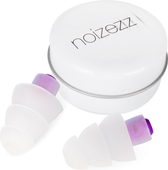 Noizezz - Purple Mild - One size fits all gehoorbescherming met een demping tot 17 dB - Paars - Oordoppen -1 paar