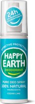 Happy Earth Pure Déodorant Spray Cedar Lime 100 ml - 100% naturel