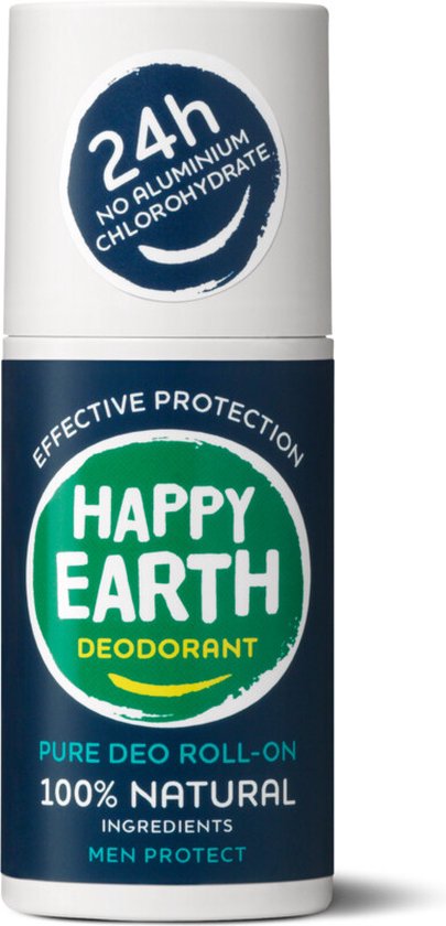 Happy Earth 100% Natuurlijke Deodorant Roll-On Men Protect
