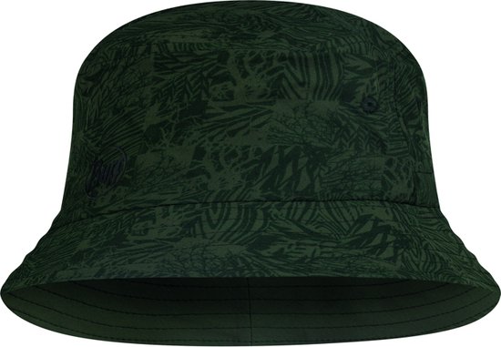 BUFF® Trek Bucket Hat Checkboard Moss Green S/M - Zonnehoed