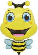 Bij ballon - 75x48cm - XL- Folie ballon - Insect - Folie - Insecten - Thema feest - Verjaardag - Versiering - Bijen - Folie - Leeg - Ballon -Geel - Beestjes - Ballonnen
