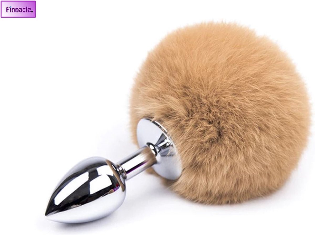 Goedkoopste Finnacle - Buttplug - Sex Speeltjes - Bunny tail Butt Plug - Konijnen staartje - Fluffy - Bruin