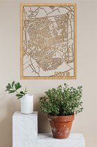 Houten Stadskaart Uden Eikenhout 50x70cm Wanddecoratie Voor Aan De Muur City Shapes