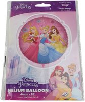 Princessen Helium Ballon - 18'' - 46cm - Multicolor - Princess - Disney - Kinderen - Buitenspelen - Ballon