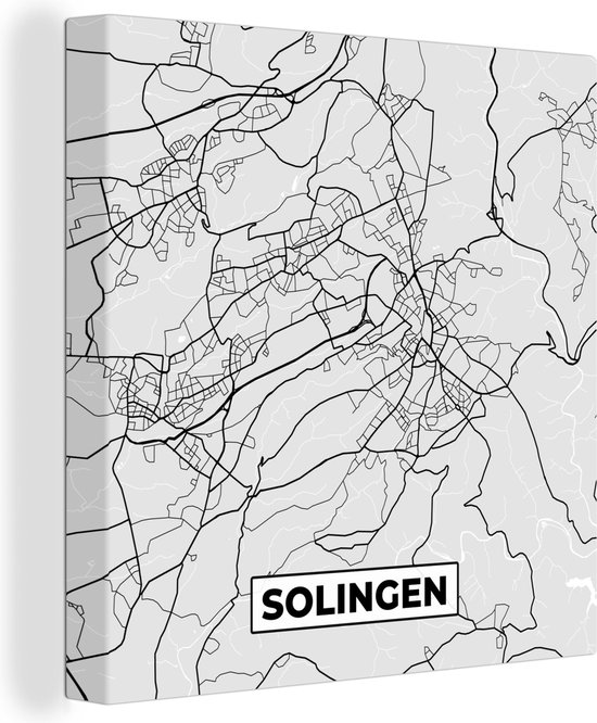 Canvas Schilderij Plattegrond - Kaart - Stadskaart - Duitsland ...