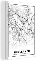 Tableau sur Toile City Map - Carte - Dinslaken - Carte - 40x60 cm - Décoration murale